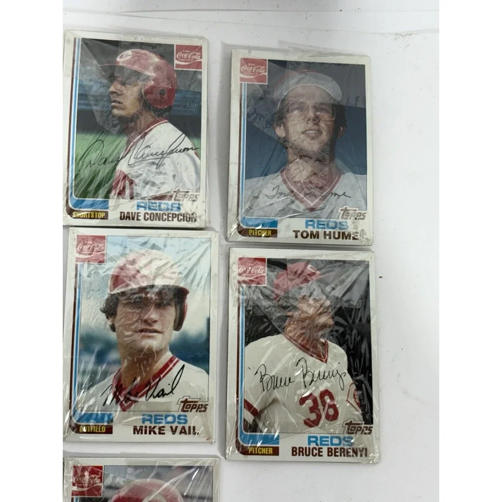1982‎ TOPPS COKE COCA-COLA Lot Of 10 Cards CINCINNATI REDS Players Lot #1 - Picture 7 of 8